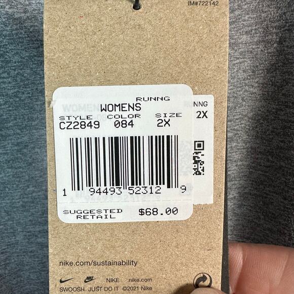 Nike 1/3 zip pull over running shirt extra long sleeves thumb holes activewear - Picture 7 of 12